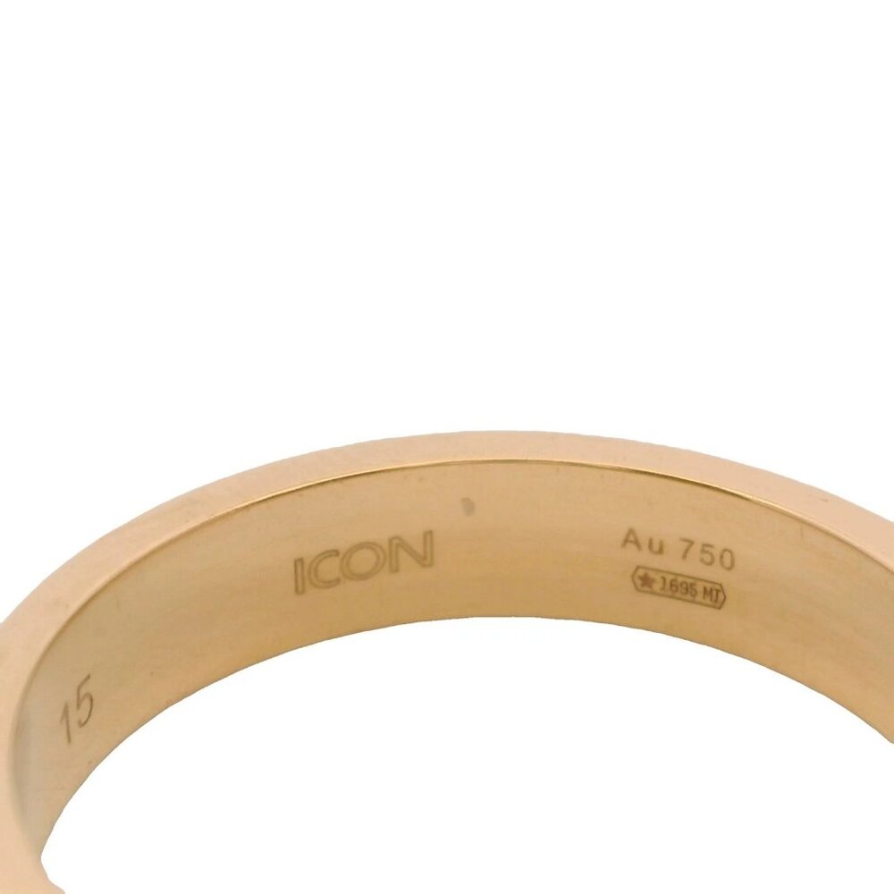 Gucci Solid 18kt Yellow Gold Icon Monogram Logo GG 4mm Band Ring Size 7 - Picture 6 of 6